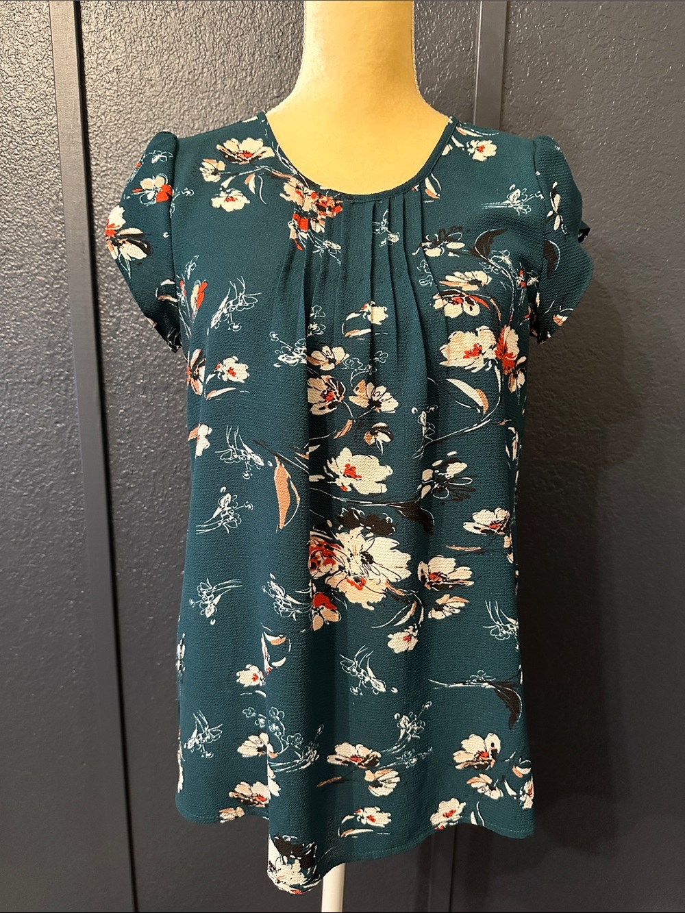 Fun2Fun Teal Floral Blouse